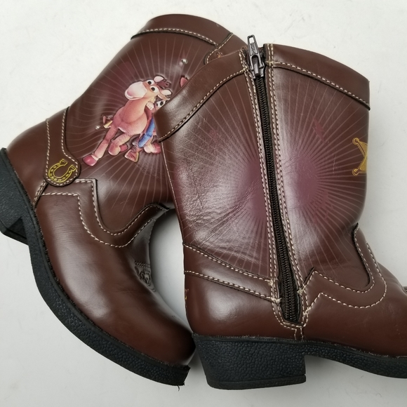 Toy Story Toddler Girl Woody Western Boots Size 9 - Picture 3 of 6